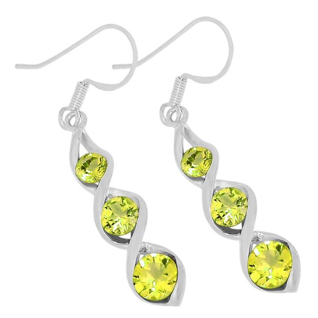 5, 6, 7 MM Round - Peridot Earrings - ER2185P