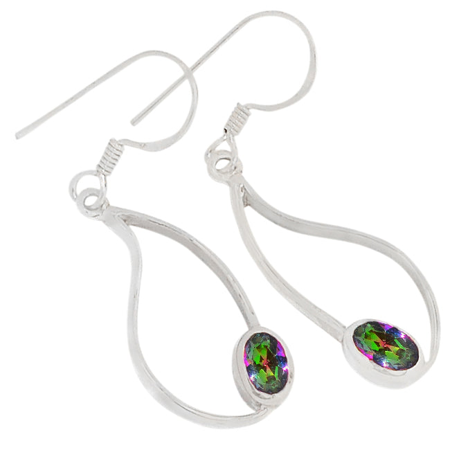 4*6 MM Oval - Rainbow Topaz Earrings - ER2186MT