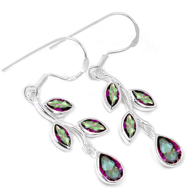 5*7 MM Pear & 3*6 MM Marquise - Rainbow Topaz Earrings - ER2191MT