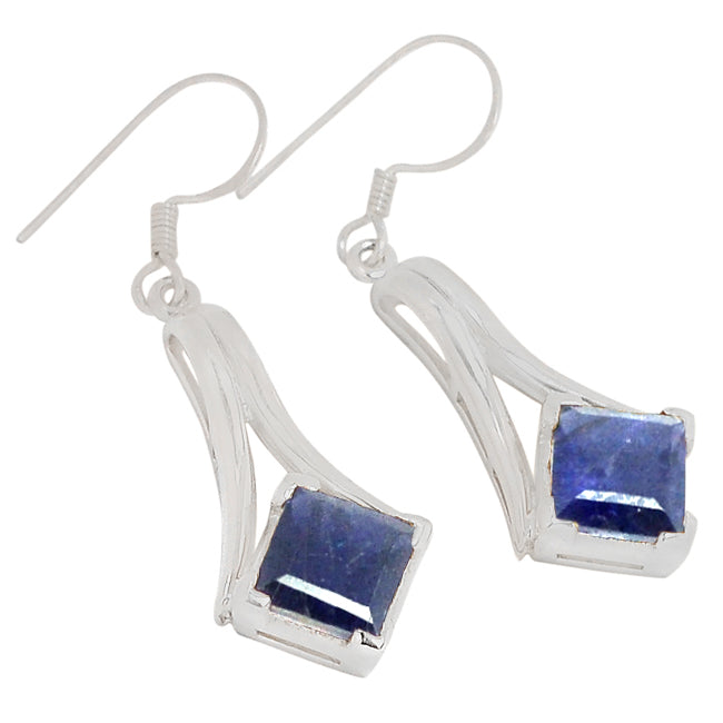 8*8 MM Square - Iolite Earrings - ER2192I