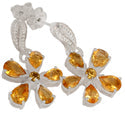 5*7 & 4*6 MM Pear & 3*3 MM Round - Citrine Earrings - ER2194C