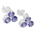 4*4 MM Round - Iolite Earrings - ER2200I