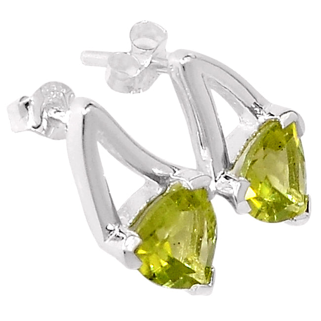 6*6 MM Trillion - Peridot Earrings - ER2201P
