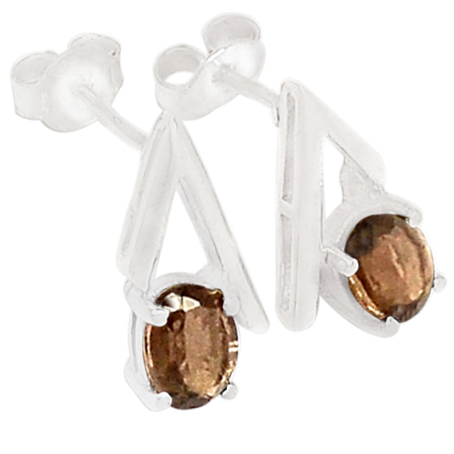 5*7 MM Oval - Smokey Quartz Earrings - ER2204SQ