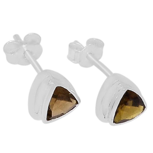 5*5 MM Trillion - Smokey Quartz Earrings - ER2207SQ