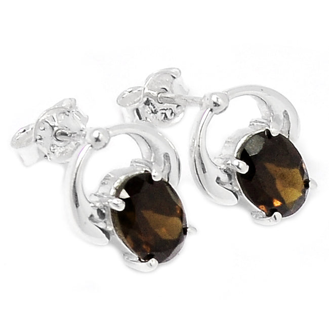 6*8 MM Oval - Smokey Quartz Earrings - ER2219SQ
