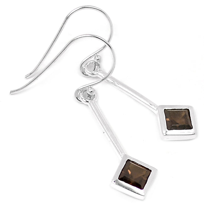 5 MM Square - Smokey Quartz Earrings - ER2233SQ