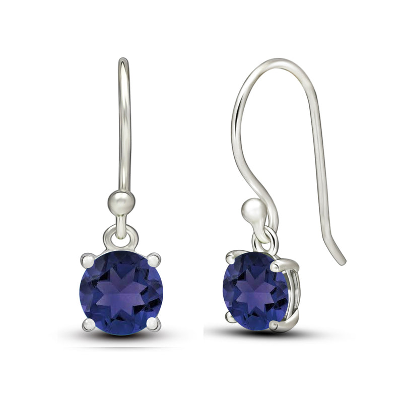 5*5 MM Round - Iolite Earrings - ESBC401-I Catalogue