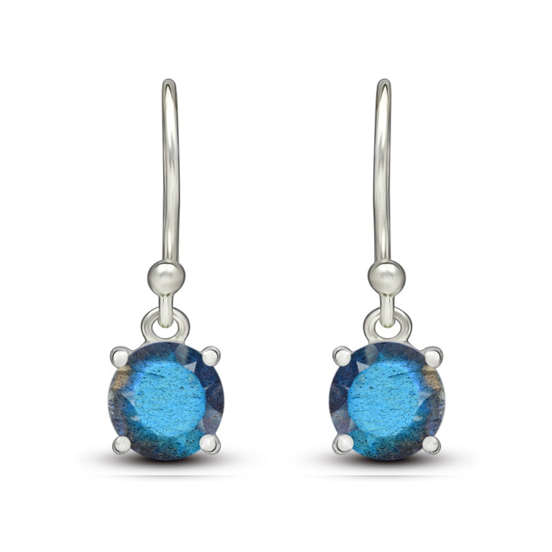 5*5 MM Round - Labradorite Faceted Earrings - ESBC401-LBF Catalogue