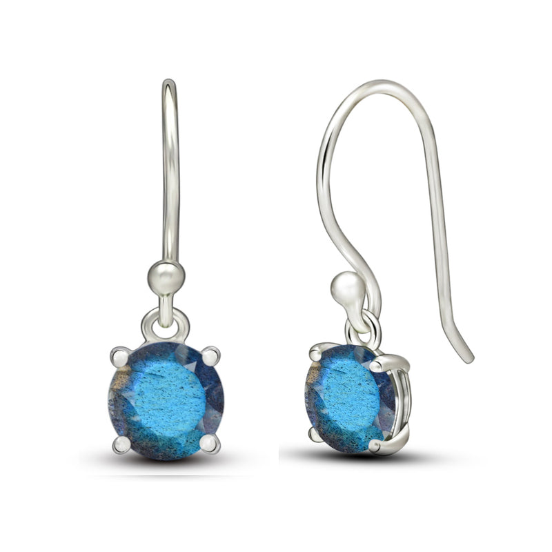 5*5 MM Round - Labradorite Faceted Earrings - ESBC401-LBF Catalogue