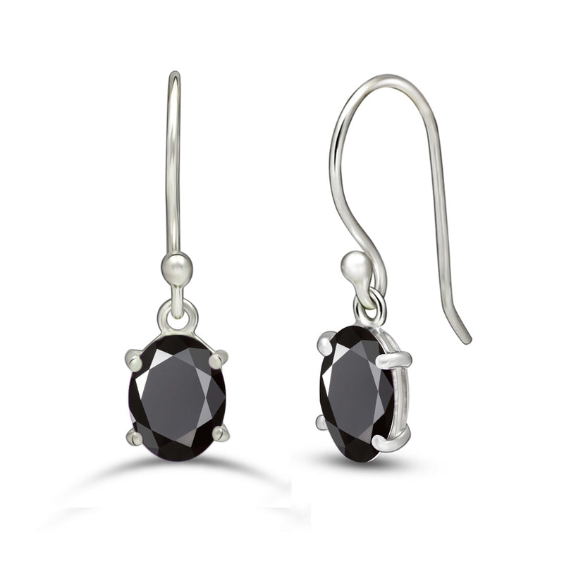 7*5 MM Oval - Black Spinel Faceted Earrings - ESBC406-BSF Catalogue