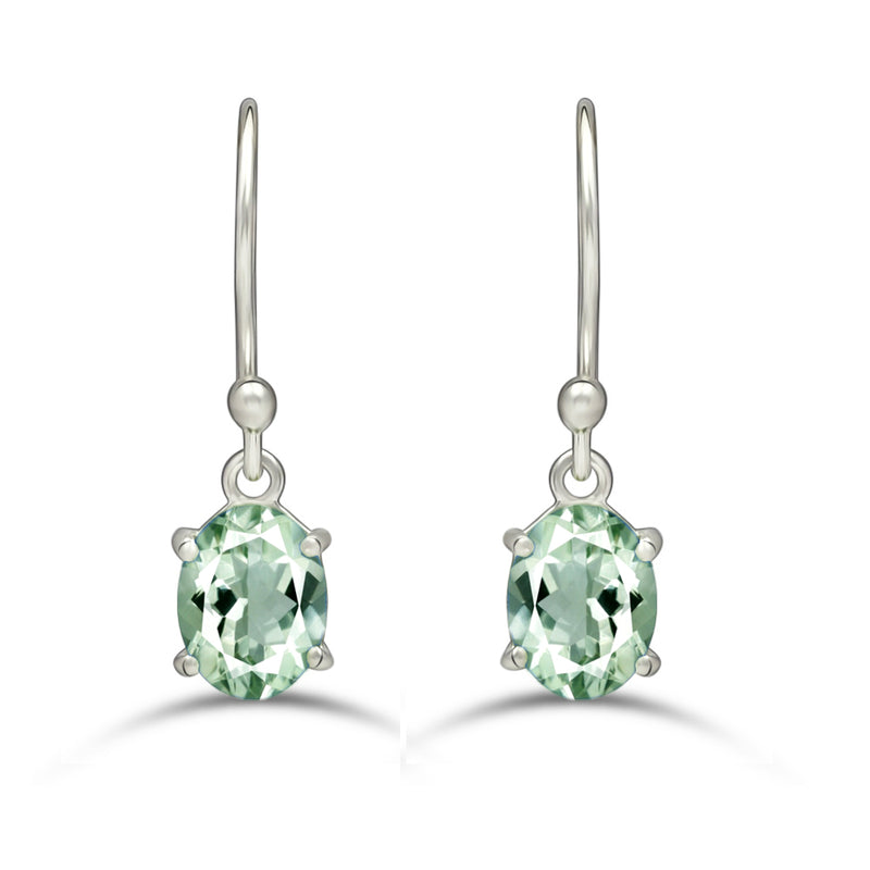 7*5 MM Oval - Green Amethyst Earrings - ESBC406-GA Catalogue