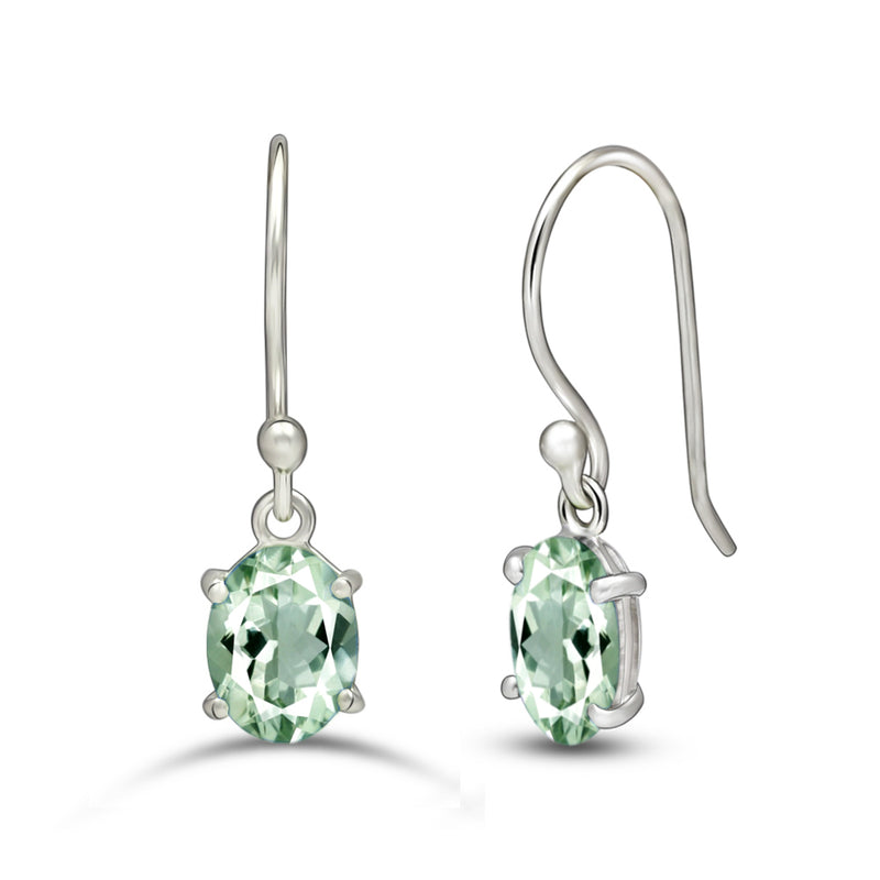 7*5 MM Oval - Green Amethyst Earrings - ESBC406-GA Catalogue