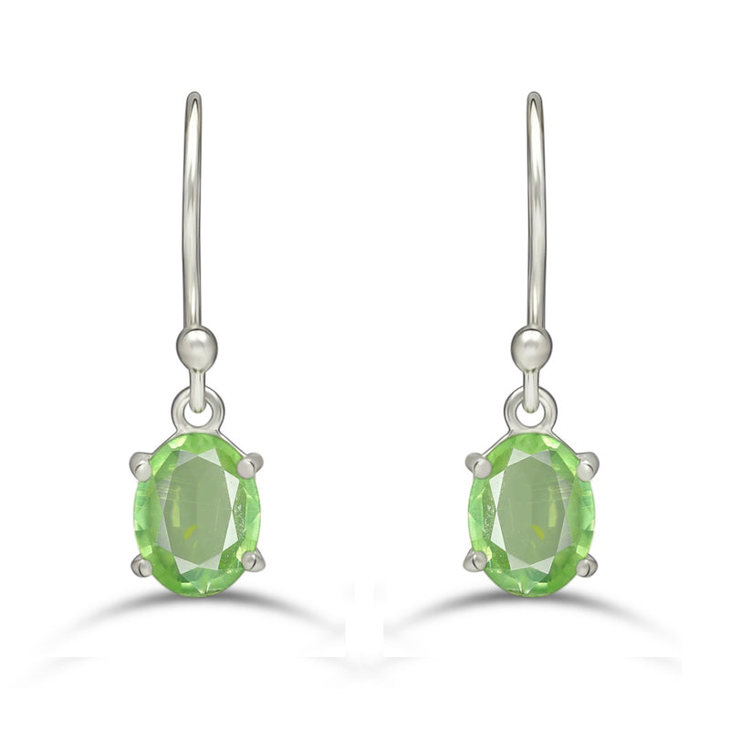7*5 MM Oval - Mint Green Kyanite Faceted Earrings - ESBC406-GK Catalogue