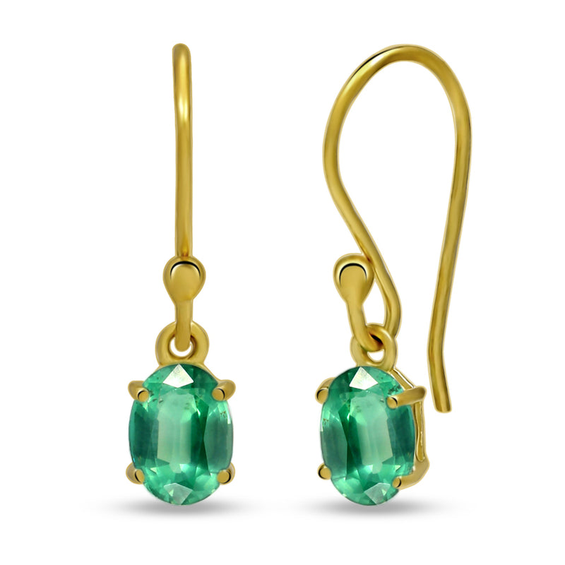 7*5 MM Oval - 18k Gold Vermeil - Mint Green Kyanite Faceted Earrings - ESBC406G-GK Catalogue