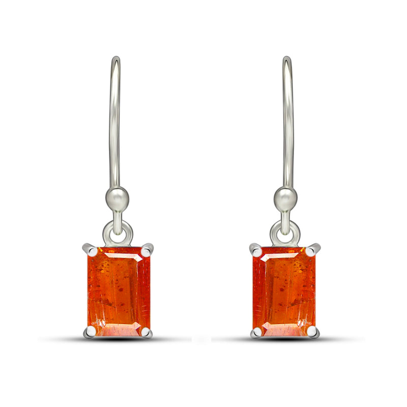 7*5 MM Octo - Orange Kyanite Faceted Earrings - ESBC408-OKF Catalogue