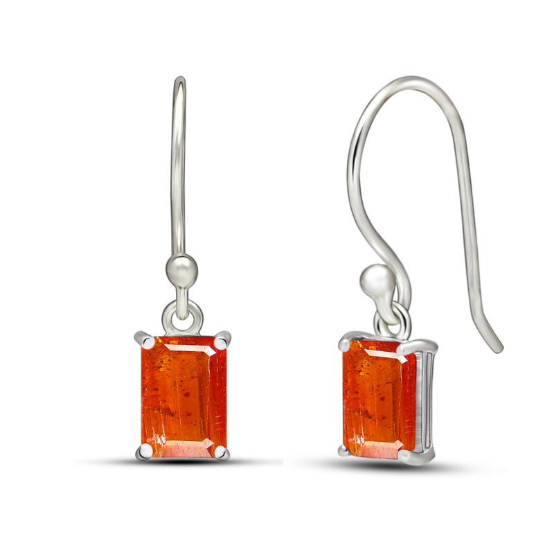 7*5 MM Octo - Orange Kyanite Faceted Earrings - ESBC408-OKF Catalogue