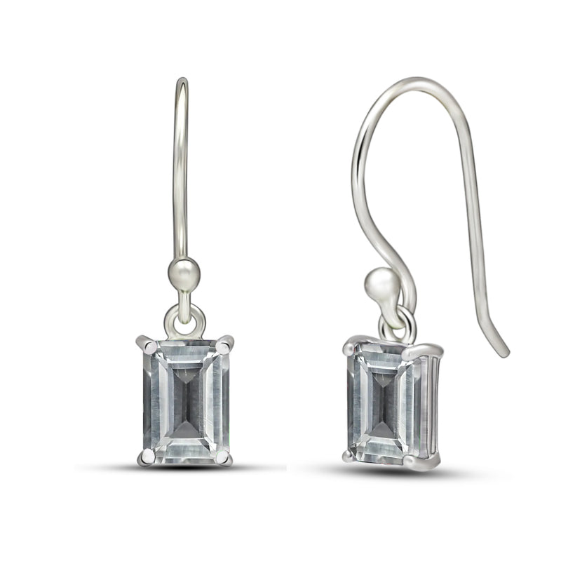 7*5 MM Octo - White Topaz Earrings - ESBC408-WT Catalogue