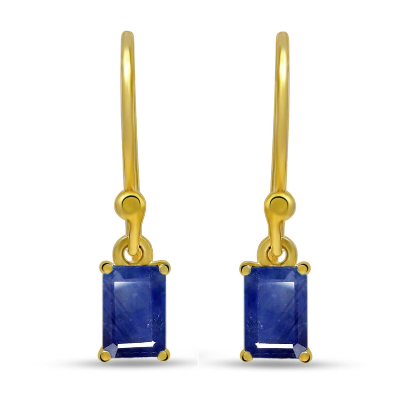7*5 MM Octo - 18k Gold Vermeil - Kyanite Faceted Earrings - ESBC408G-KYF Catalogue