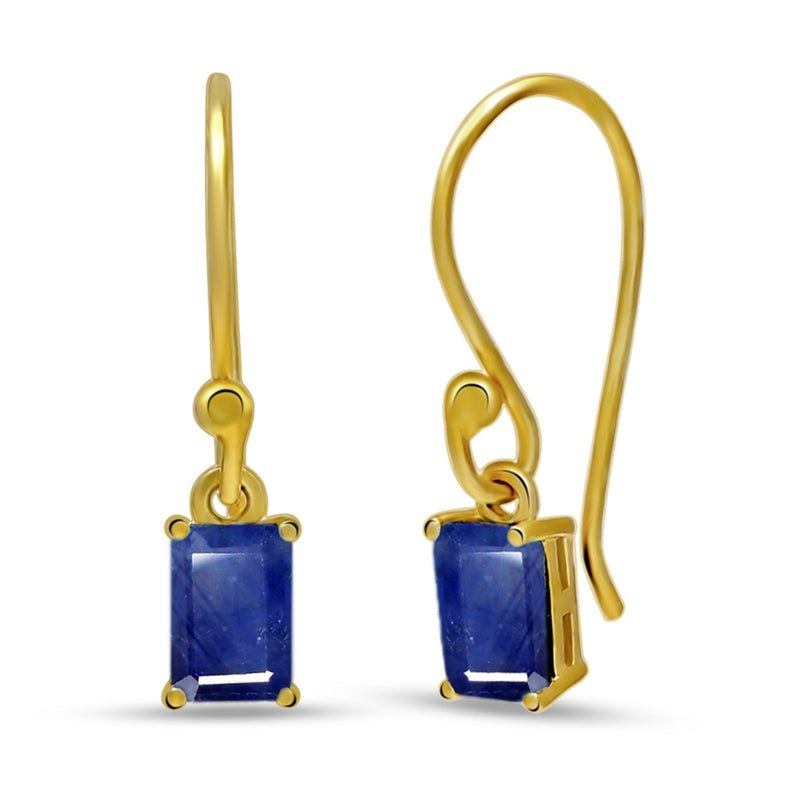 7*5 MM Octo - 18k Gold Vermeil - Kyanite Faceted Earrings - ESBC408G-KYF Catalogue