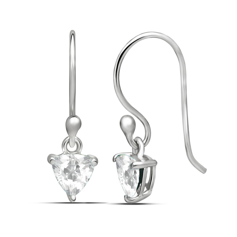 5*5 MM Trillion - White Topaz Earrings - ESBC409-WT Catalogue