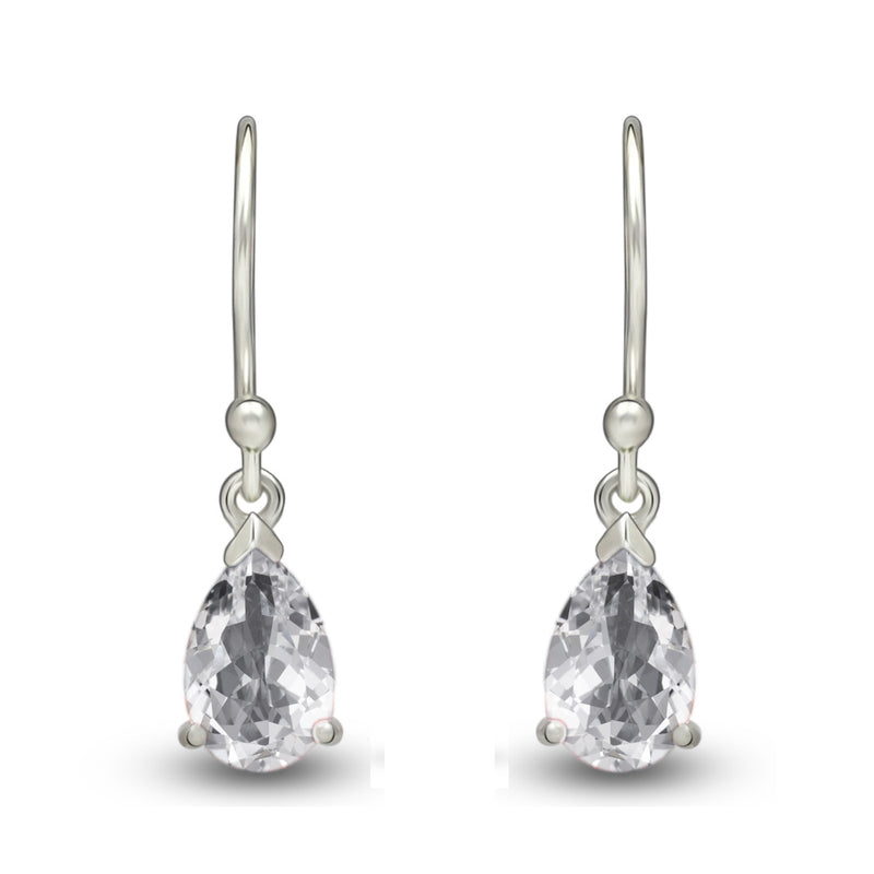 7*5 MM Pear - White Topaz Earrings - ESBC411-WT Catalogue