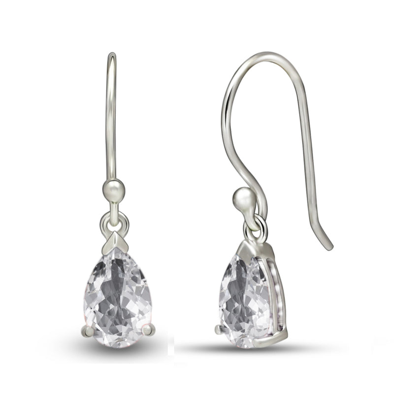 7*5 MM Pear - White Topaz Earrings - ESBC411-WT Catalogue