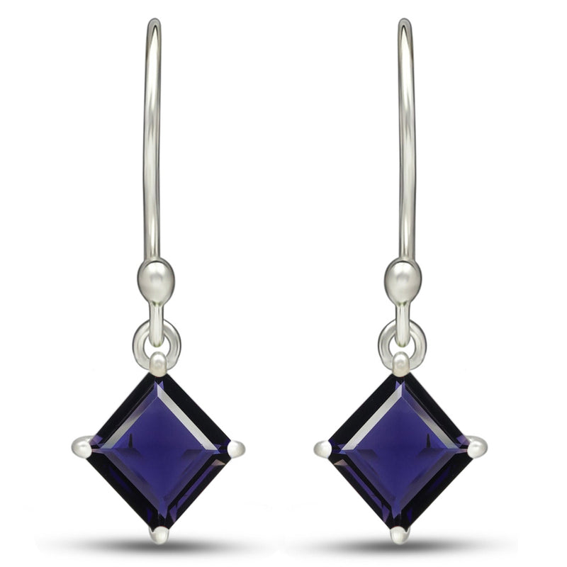 5*5 MM Square - Iolite Earrings - ESBC413-I Catalogue
