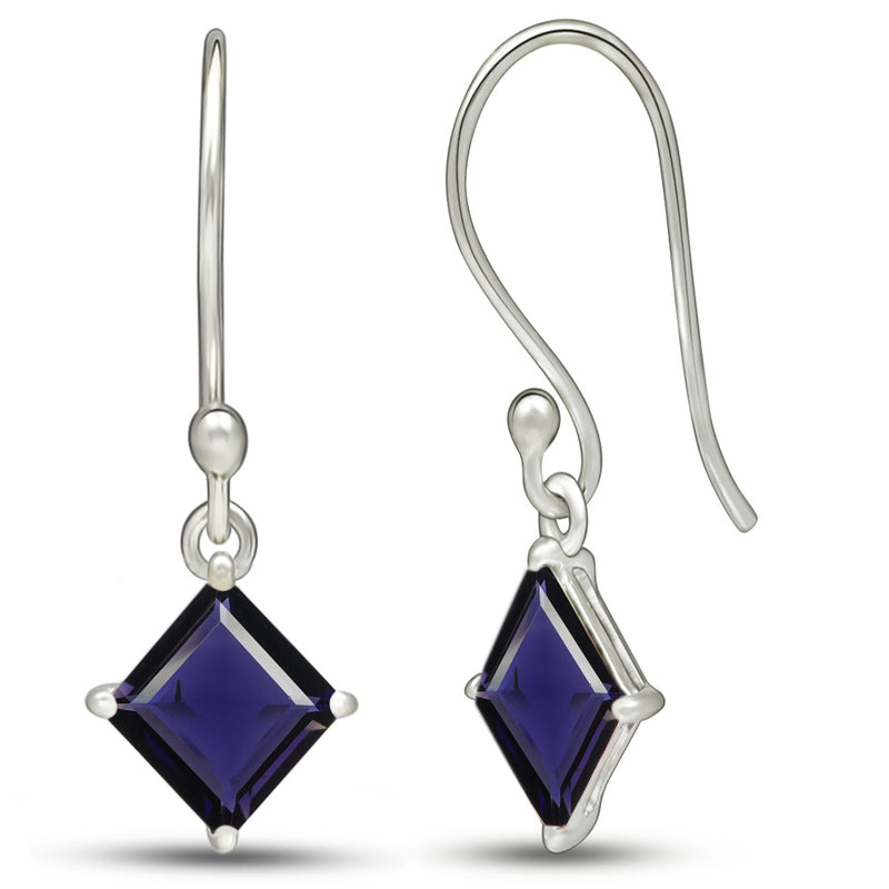 5*5 MM Square - Iolite Earrings - ESBC413-I Catalogue