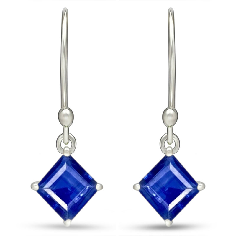 5*5 MM Square - Kyanite Faceted Earrings - ESBC413-KYF Catalogue