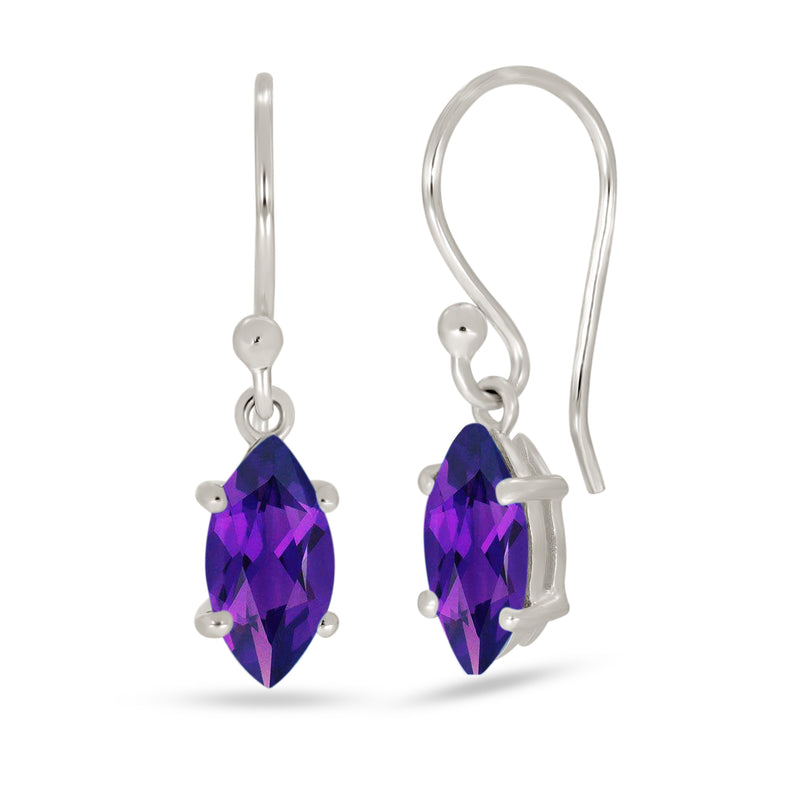 10*5 MM Marquise - Amethyst Faceted Earrings - ESBC417-A Catalogue
