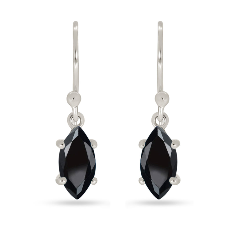 10*5 MM Marquise - Black Spinel Faceted Earrings - ESBC417-BSF Catalogue