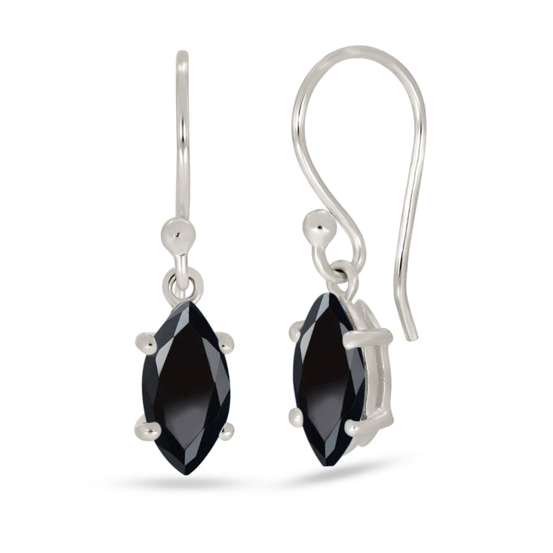10*5 MM Marquise - Black Spinel Faceted Earrings - ESBC417-BSF Catalogue