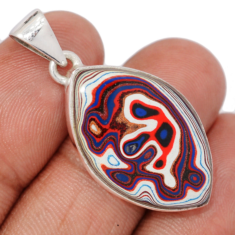 1.5" Fordite Detroit Agate Pendants - FDAP519