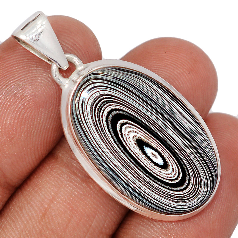 1.6" Fordite Detroit Agate Pendants - FDAP534