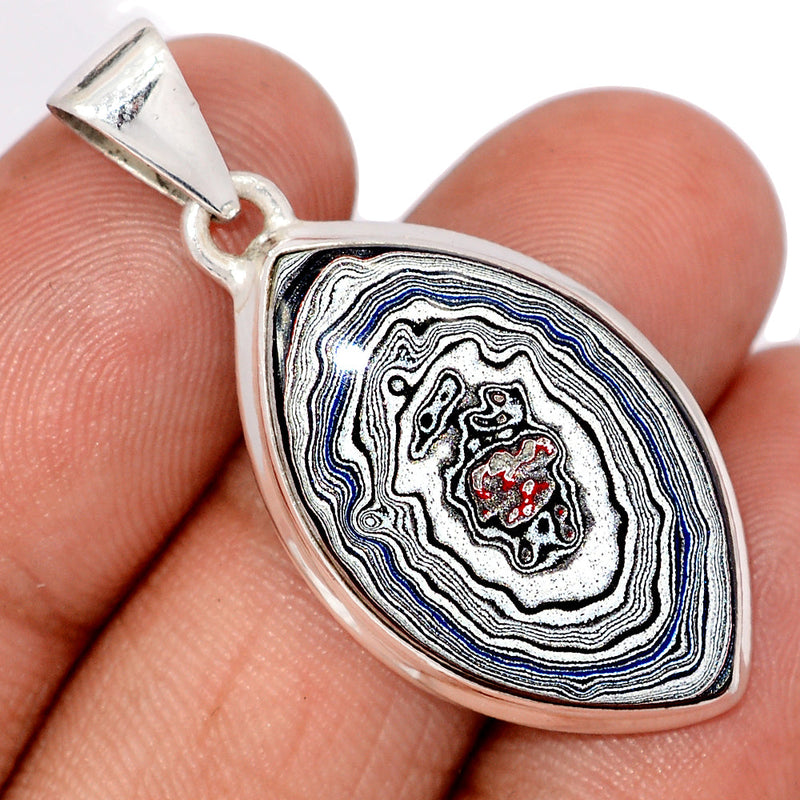 1.6" Fordite Detroit Agate Pendants - FDAP539