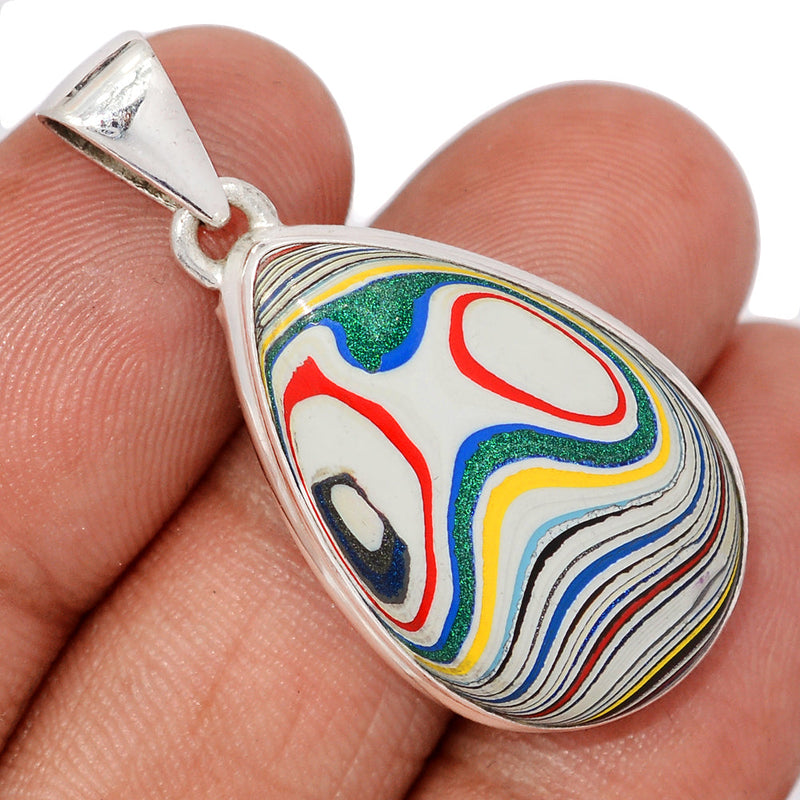 1.5" Fordite Detroit Agate Pendants - FDAP544