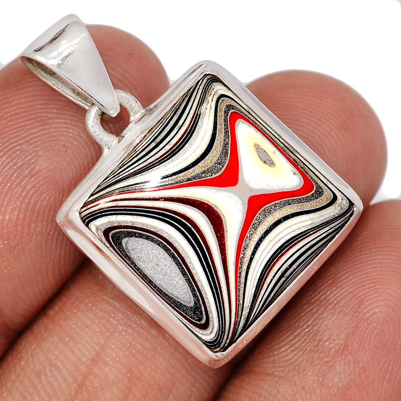 1.2" Fordite Detroit Agate Pendants - FDAP545