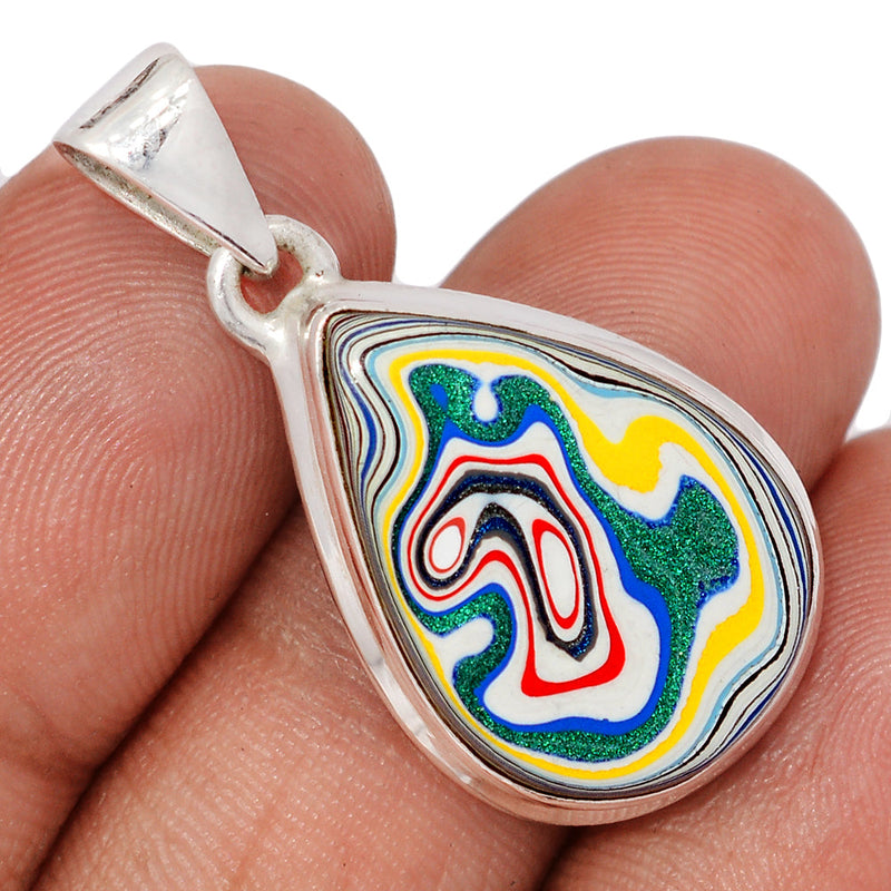 1.3" Fordite Detroit Agate Pendants - FDAP561
