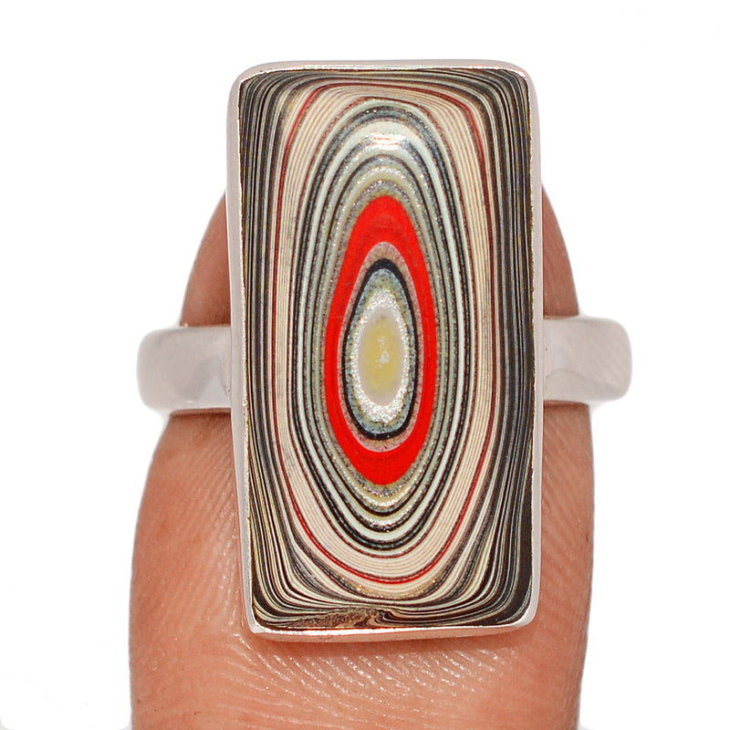 Fordite Detroit Agate Ring - FDAR369