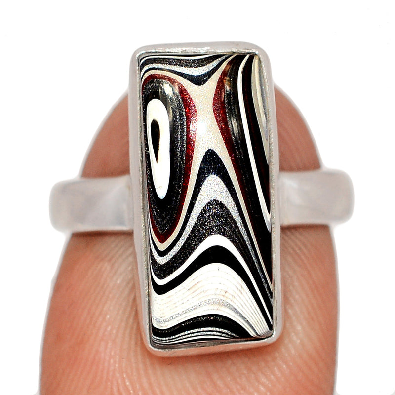 Fordite Detroit Agate Ring - FDAR376