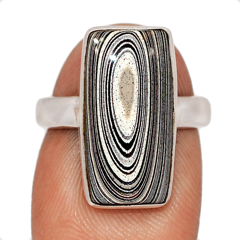 Fordite Detroit Agate Ring - FDAR392