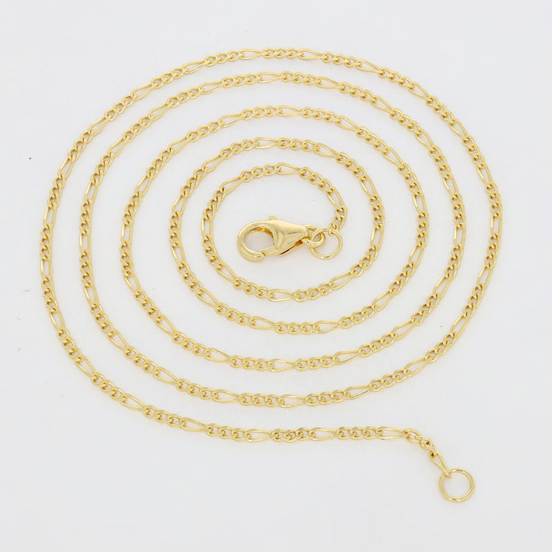 2.5 Micron 18k Gold Vermeil - Figaro Chain - FG101