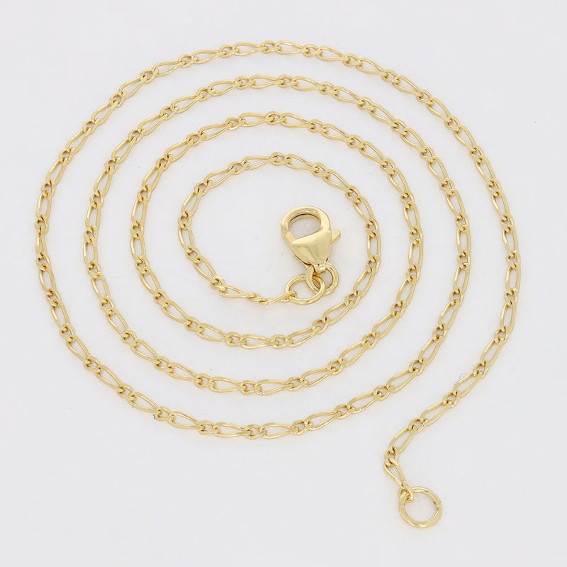 2.5 Micron 18k Gold Vermeil - Figaro Chain - FG105