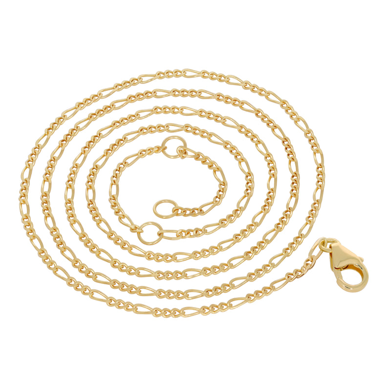 1.45 MM - 18k Gold Vermeil - Figaro Chain - FG40 1+3