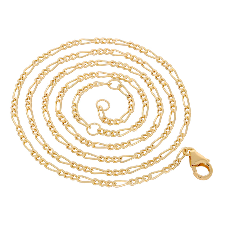 1.7 MM - 18k Gold Vermeil - Figaro Chain - FG50 1+3