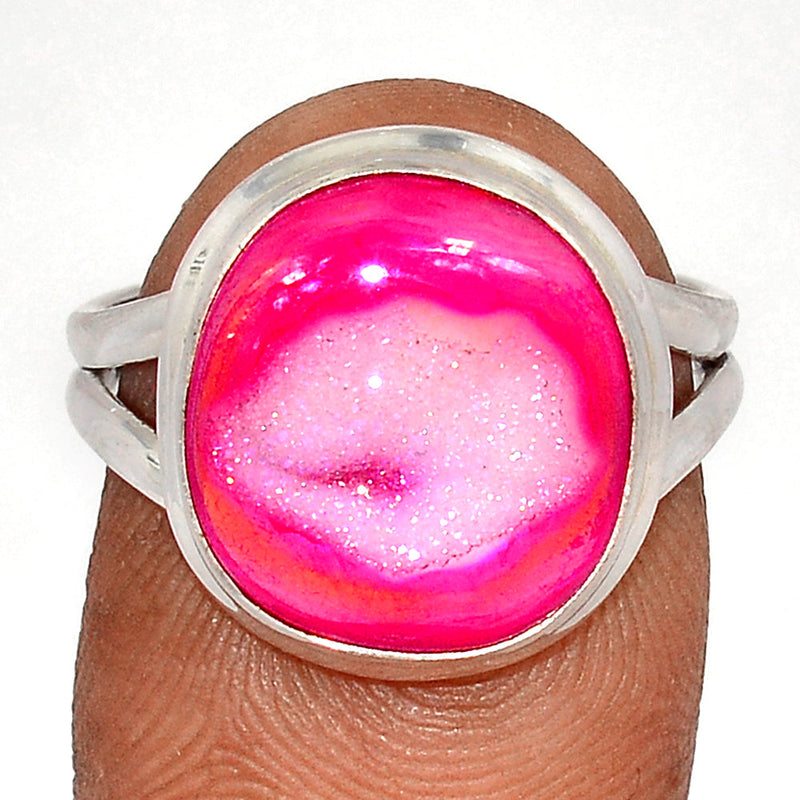 Fleece PInk Aura Druzy Ring - FPDR205