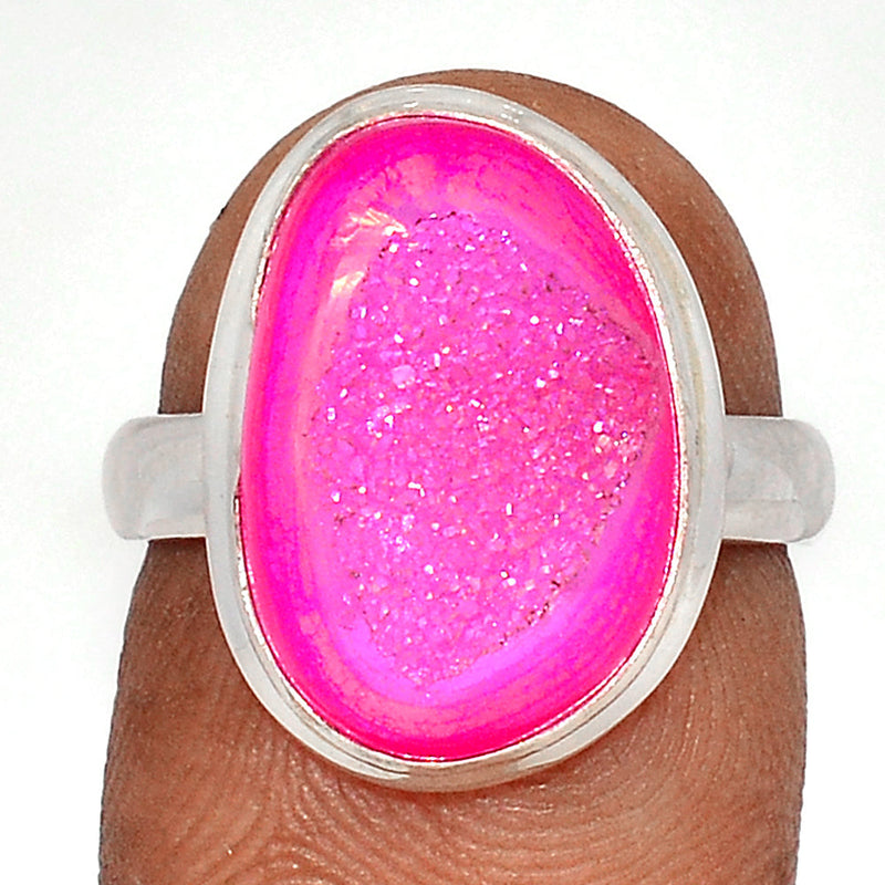 Fleece PInk Aura Druzy Ring - FPDR207