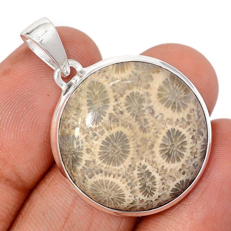 1.5" Indonesian Fossil Coral Pendants - FSCP457