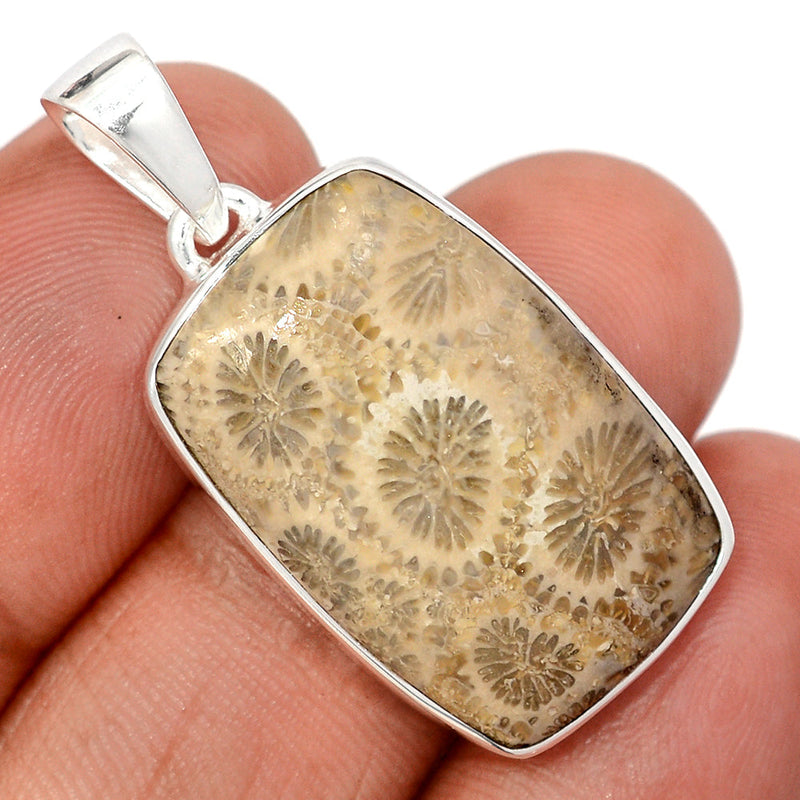 1.5" Indonesian Fossil Coral Pendants - FSCP464